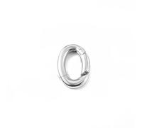 2 pièces/1 pièce fermoir mousqueton à ressort en acier inoxydable fermoir ovale pour porte-clés porte-clés mousqueton porte-clés fabrication de bijoux bricolage sans décoloration-16x12x3mm-1pc