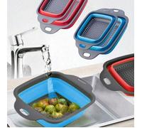 2 pièces/1 pièce Grand/Petit Panier Passoire Pliable, Panier à Légumes, Petit, Rangement Pliable, Gain de Place, Mini Outil Domestique, Rapide et Facile à Déplier. Convient pour Laver les Légumes, les