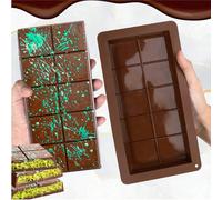 2 pièces/1 pièce Moule à barre de chocolat en silicone extra-large et épais, style Dubaï, moule à chocolat, gâteau, glaçons DIY 2 pièces [style régulier],1 pièce [style régulier],Paquet de 2 [modèle r