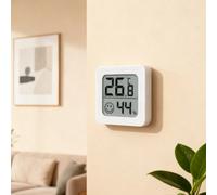 2 pièces/1 pièce Thermomètre électronique, affichage intuitif de température et d'humidité, convient pour intérieur, extérieur, chambre à coucher, salle à manger, bureau, habitat de reptile Blanc,bleu