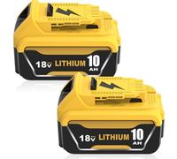 2 Pièces 10.0Ah de Rechange pour Dewalt Batterie 18V DCB204/DCB206 pour Perceuse DCD791/Marteau-perforateur DCH273/Scie Circulaire DCS391 - Travaux Chantier, Bricolag