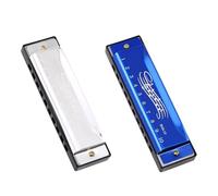 2 Pièces 10 Trous Harmonica, Avec 2 Pièces De Rangement, Instrument De Jeu En Métal Personnalisé, Piano De Jeu Oral Pour Débutants Pour Enfants, Accessoires Musicaux