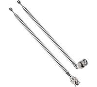 2 Pièces 100cm 7 Sections Antenne Télescopique,Antenne Télescopique Portable FM,Antennes Radio FM Télescopiques Portables,avec Connecteur BNC,pour TV Dab AM/FM Réception Stéréo