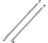 2 Pièces 100cm 7 Sections Antenne Télescopique,Antenne Télescopique Portable FM,Antennes Radio FM Télescopiques Portables,avec Connecteur Mâle SMA,pour TV Dab AM/FM Réception Stéréo