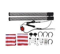 2 Pièces 12-24 V RVB LED Fouet Lumière Étanche App Télécommande 300 Modèles 366 Modes Antenne Fouet de Chasse pour UTV ATV Hors Route Camion de Sable Bateau (2FT avec Drapeau)