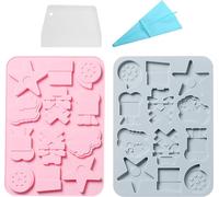 2 pièces 12 cavités, Moule pour appareil photo Et équipement photo, Moule pour fondant, Artisanat du sucre, Pâte de caoutchouc, Gâteau, Cupcake, Outil de décoration, Moule en argile polymère époxyde