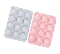 2 pièces 12 cavités moules en silicone en forme de balle de golf moules de cuisson pour la fabrication de glace chocolat et de desserts dans la cuisine bloc de congélation plateau moulé