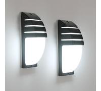 2 Pièces 12 W Applique Murale Exterieure, Applique Exterieur/Intérieur Led Ip65 Etanche, Applique Murale Intérieure Pour Cour, Jardin, Terrasse, Mur, Pathway, Blanc Froid 6500 K