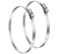 2 Pièces 120-140mm Collier de Serrage Réglable, Bolatus Collier de Serrage Inox 304 Collier Serrage Métallique pour la Plomberie, Piscine, l'Automobile et les Applications Mécaniques