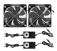 2 Pièces 120mm Ventilateur pour Boîtier PC, Ventilateur PC avec Contrôle de Vitesse, Ultra Silencieux, Double Roulement à Billes, AC 220V 2750 tr/min, Ventilateurs de Boîtier pour PC, Laptop, Routeurs