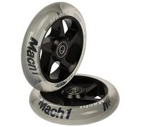 2 pièces 120x24mm Mach1 Ensemble de roues en aluminium pour trottinette de stunt, y compris roulements + entretoises - Roues de rechange pour trottinette urbaine (120x24mm)