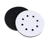 2 Pièces 125mm Tampon de Ponçage Souple,8 Trous Pad d'interface Éponge,Éponge de Polissage,Tampon Interface en Éponge pour Disques de Ponçage,Pad de Polissage pour Plateau de Ponçage