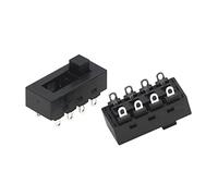 2 pièces 12A 250V 3 positions 8 broches interrupteur DIP coulissant LQ-103H sèche-cheveux vent chaud froid