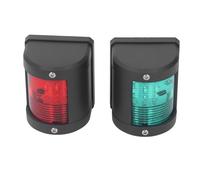 2 Pièces 12V 24V DC 3W 2NM Feu de Navigation pour Bateau | Feu de Signalisation à LED, PC Tribord Vert Bâbord Rouge Angle de Faisceau 112,5°, IP54 Étanche Feu pour Yacht