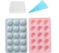 2 Pièces 15 Moules Créatifs Moules en Caoutchouc Chocolat Moules à Pâtisserie en Silicone Antiadhésifs Pour La Fabrication De Cubes De Glace Savon Au Chocolat Pour Le Moulage De Bonbons, Avec Poche à