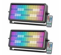 2 pièces 150W LED RGBW Wallwasher 450 LEDs Exterieur Projecteur Stroboscope Lumière de Scène Barre Wallwasher avec Télécommande pour Fête Patio Jardin plein air