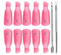 2 Pièces 15ml Nail CLEANER,pour essuyer la base de vernis gel pour manucure - Pour l’ongle et éliminer les couches collantes,avec Lime a Ongles et Nail Cuticle（rose）