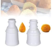 2 Pièces 160g Arancini Mould, Rice Ball Diy Mould, Multi-functional Press Mould for Rice Balls, Meatballs, Bento Tools, Round and Conical Kitchen Mould, Moule de voyage 3 en 1