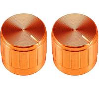 2 pièces 17x17mm potentiomètre en alliage d'aluminium bouton rotatif de contrôle du Volume trou d'arbre moleté ton or, for guitare à arbre 6mm diamètre