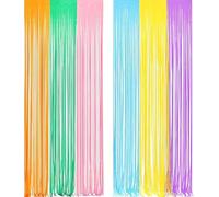 2 Pièces 1x2,5 m Rideau Métallique de Frange Arc-en-Ciel, Décoration en Feuille de Paillettes pour Nouvel An, Anniversaire, Fête de Mariage | Frange pour la décoration