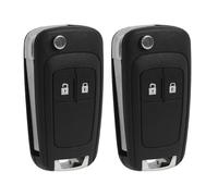 2 Pièces 2 Boutons Coque de Clé de Voiture Compatible avec Vauxhall Insignia, Astra, Meriva, Zafira, Movano, Mokka, Adam, Cascada, Corsa, Karl - Étui de Remplacement pour Télécommande Pliable