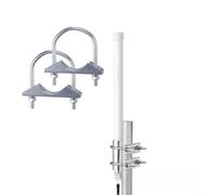 2 Pièces 2 Pouces Borne de Mât Boulon U Support pour Antenne Satellite Mât Tube Pole Argent pour Charge lourde Kit de Fixation Montage Extérieur 0,8-2,28 cm
