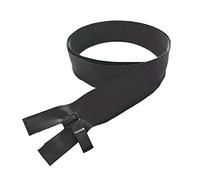 2 pièces 20-70cm 5# fermeture à glissière en Nylon TPU étanche à extrémité ouverte noire pour l'artisanat, sacs à coudre, accessoires vestimentaires, 25cm