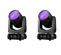 2 pièces 200W Mini faisceau LED faisceau à tête mobile faisceau et point 24 prismes rotatifs 14 gobos 11 couleurs roue stroboscopique lavage DJ lumières de scène