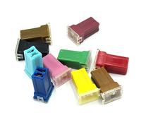 2 pièces 20A 25A 30A 40A 50A 60A Assurance Auto Carré Fusible Tube for Voiture Climatisation Assurance Ventilateur Câblage de protection (Color : 80a)