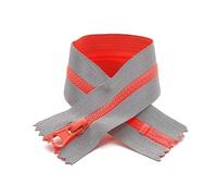 2 pièces 20cm 3# fermeture éclair en Nylon étanche réfléchissant fin fermeture éclair pour vêtements tentes sacs bricolage accessoires de couture, Orange, 20cm