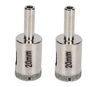 2 Pièces 20mm Foret Diamanté Tige Ronde Scie-cloche Kit D'ouverture pour Carreaux de Céramique en Marbre de Verre