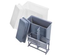 2 Pièces 24 Lames de Microscope Support de Coloration en Polypropylène | Colorations par Lots en Laboratoire, Nettoyage Facile, Boîte de Récupération, Recherche et Histologie