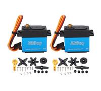 2 pièces 25KG Servo numérique 270 degrés haute Torsion étanche entièrement en métal engrenage RC Servo avec bras Servo en métal 25T pour voiture RC