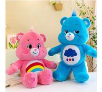 2 pièces 26 cm doux ours en peluche arc-en-ciel, belle bande dessinée ours en peluche douce, oreiller kawaii, figure de l'anime, cadeaux en peluche mignon pour les enfants