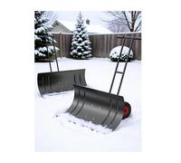 2 pièces 29 "/39" de Large Poussoir à Neige avec Roues, Pelle roulante Manuelle avec poignée à Angle réglable en Hauteur for Un déneigement sans Effort(100cm)