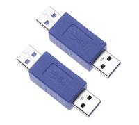 2 Pièces 3.0 Adaptateur USB Mâle-Mâle | Convertisseur d'extension de Transfert de Charge et de Transfert de Données Rapide pour Ordinateurs, Ordinateurs Portables, Imprimantes, Disques Durs (lot 2)