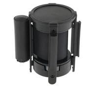 2 pièces 3.0m poteau de file d'attente barrière contrôle des foules ceinture rétractable sécurité ruban montage mural Pour Magasins Stades(Black)