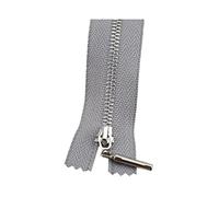 2 pièces 3# argent métal fermeture éclair 15-70cm sacs vêtement décor couture fermetures à glissière accessoires, Gris, Open-End-70cm