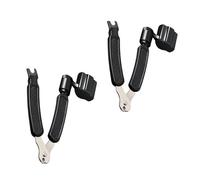 2 Pièces 3 en 1 Enrouleur de Corde, Enrouleurs de Corde pour Guitare, Coupe et Extracteur de Broches de Pont, Outil de Réparation de Guitare Multifonctionnel, Noir Pince Coupante Guitares