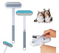 2 Pieces 3 in 1 Brosse Anti Poils Animaux, Chat, Avec Une Petite Tête de Pinceau, Multifonction Brosse Anti Poils, Tige D'extension Removable, pour Tapis, Lits, Vêtements