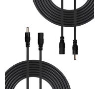 2 Pieces 3 Meters Extension Cord DC Power Cord 1.35mm x 3.5mm Male to Female DC Plug Extension Cord,Suitable for Cameras,AC Adapter,Wireless IP Camera-Black