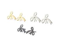 2 pièces/3 pièces/4 pcs boucles d'oreilles en forme de nœud pour femmes filles en acier inoxydable mignon délicat boucles d'oreilles à tige bijoux tendance