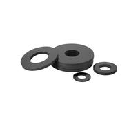 2 pièces, 32mm de diamètre intérieur, tampon amortisseur cylindrique en caoutchouc fluoré avec trou traversant, 68mm de diamètre extérieur, 3mm de hauteur, 32x68x3mm