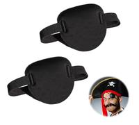 2 Pièces 3D Cache Oeil,Cache-œil médical réglable pour Adultes Et Enfants,Cache Oeil Pirate Médical Réglable pour Yeux Gauche ou Droit, Amblyopie Paresseuse Cosplay (Noir)