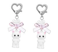 2 Pièces 3D Chat Porte-Clés Mignon Porte-Clés Pour Clés Mignon Chat Porte-Clés En Peluche Ornements Porte-Clés Accessoires Esthétique Porte-Clés À Dos Pendentif En