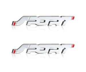 2 Pièces 3D Logo Emblème pour Honda NSX GT2/GT3/GT3 Evo/Evo22, Autocollant de Carrosserie Décoration de Badge Latéral Métal Accessoires de Style Sportif,Silver
