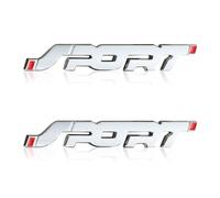 2 Pièces 3D Logo Emblème pour Porsche 911 R/SC RS/963 (LMDh), Autocollant de Carrosserie Décoration de Badge Latéral Métal Accessoires de Style Sportif,Silver