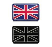 2 Pièces 3D PVC en Caoutchouc Drapeau du UK Angleterre Grande-Bretagne Tactique Militaire Emblème National Applique Crochet Patch