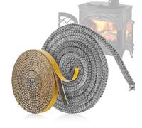 2 Pièces 3mm ×10mm × 3m Joint Poele a Bois,3m ×10mm Tressé Joint Insert Cheminée,Fibre de Verre Remplacement,pour Poêles à Bois, Cheminées ou Fours,Tube Poele