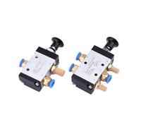 2 pièces 3R210-08 4R210-08 4R210-08 2 voies 3 ports 5 positions Push and Pull Interrupteur de commande pneumatique d'inversion manuelle avec raccords silencieux (4R210-08, avec raccord de 8 mm)